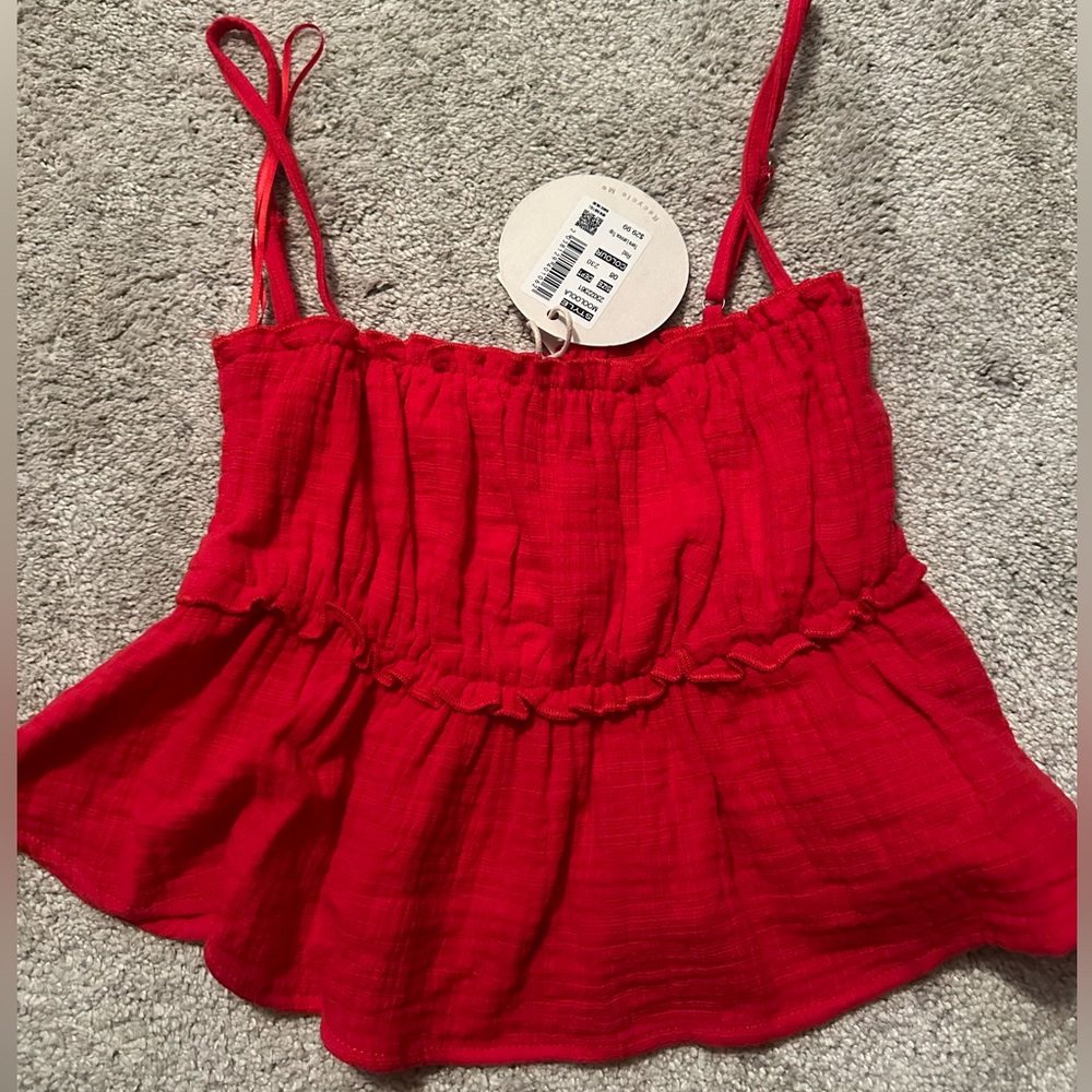 New with tags City Beach Australia Red Crop Tank Top AU sizing 8, USA size small